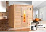 Weka Massivholzsauna Bergen 1 Sparset 7,5 kW BioS Holzt&uuml;r