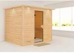 Karibu Sauna Sarina LED-Dachkranz Natur