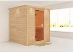 Karibu Sauna Marika LED-Dachkranz Natur