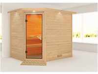 Karibu Sauna Tilda LED-Dachkranz Natur