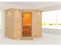 Karibu Sauna Steena 2 LED-Dachkranz Natur