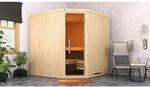 Weka Element-Ecksauna Varberg 3 o. Ofen Glast&uuml;r