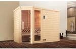 Weka Massivholzsauna Turku 3 Sparset 7,5 kW BioS Glast&uuml;r/Fenster