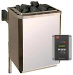 Weka Massivholzelementsauna Kemi Eck 1 Sparset 7,5 kW OS Glast&uuml;r/Fenster