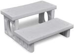 vidaXL Whirlpooltreppe Wei&szlig; 90716