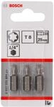 Bosch Schrauberbits Extra Hard T8 25 mm 3 St&uuml;ck