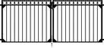 Metallzaun Doppeltor Circle Schwarz 120 cm x 301 cm