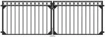 Metallzaun Doppeltor Circle Schwarz 100 cm x 301 cm