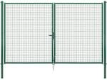 Doppeltor f&uuml;r Maschendraht- und Alberts Fix-Clip Pro-Zaun Gr&uuml;n 200 cm x 300 cm