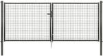 Doppeltor f&uuml;r Maschendraht- u. Fix-Clip Pro-Zaun Anthrazit-Met. 125 x 300 cm