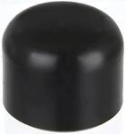 Pfostenkappe rund Kunststoff Schwarz 34 mm
