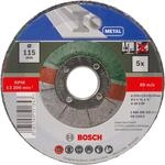 Bosch Trennscheiben-Set Gekr&ouml;pft f&uuml;r Metall 115 mm 5-teilig
