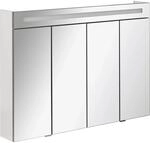 Fackelmann Spiegelschrank Twindy Wei&szlig; 110 cm mit Softclose T&uuml;ren