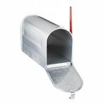 Relaxdays Briefkasten Aluminium Silber Mechanisch Schlie&szlig;bar 32 x 17 x 52,5 cm 0,9