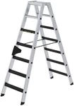 MUNK Stehleiter Beidseitig Begehbar mit Clip-Step R13 250kg 7 Stufen
