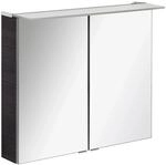 Fackelmann Spiegelschrank B.Perfekt Dark Oak 80 cm mit Softclose T&uuml;ren