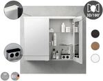 Fackelmann Spiegelschrank B.Perfekt Asteiche 80 cm mit Softclose T&uuml;ren