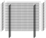 Bellissa Gabionen Mauersystem paravento Basisbaus. Verzinkt 1178x120x1005 mm Bellissa Gabionen Mauersystem paravento Basisbaus. Verzinkt 1178x120x1005 mm