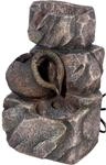 Dobar Design-Zimmerbrunnen Polyresin in Felsen-Optik Grau