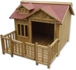 Wiltec Luxus Xl Hundehaus 93,5X77,5X70Cm Veranda Hundeh&uuml;tte Outdoor Balkon Hund
