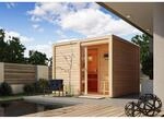 Karibu Saunahaus Jasper mit Bio-Ofen 9kW und externe Steuerung Easy