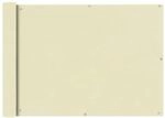 vidaXL Balkon Sichtschutz Oxford-Gewebe 75x400 cm Creme 42336