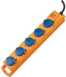 Brennenstuhl Steckdosenleiste 5-fach Super-Solid SL 554 DE IP54 Orange-Blau