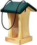 Dobar Vogelfutterstation mit Acrylglas-Futtersilo 16 cm x 16 cm x 24 cm Gr&uuml;n