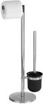 Wenko Stand WC-Garnitur Parus Edelstahl Gl&auml;nzend 25,5 x 57 x 16,5 cm