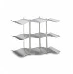 Relaxdays Weinregal Edelstahl Silber F&uuml;r 9 Flaschen 22 cm x 27 cm x 16,5 cm 1,2 kg