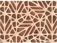 Fototapete Holzoptik Organisches Muster Weiß Beige 3,50 m x 2,55 m FSC®