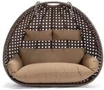 Home Deluxe H&auml;ngesessel-Korb Twin ohne Gestell inkl. Sitzkissen Braun