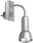 Briloner Steckerleuchte Paku Schwenkbar 7 x 22 x 14 cm Titanfarbig