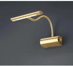 Trio LED-Wandleuchte Curtis Messing matt Dimmer und Flexarm