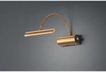 Trio LED-Wandleuchte Curtis Altmessing Dimmer und Flexarm