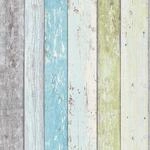 A.S. Cr&eacute;ation Tapete Holzoptik Blau Gr&uuml;n und Wei&szlig; 53 cm x 10,05 m AS-855077