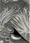 Gl&ouml;&ouml;ckler Vliestapete Imperial ornamentaler Federschmuck Schwarz-Silber