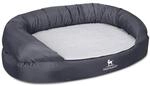Knuffelwuff Hundebett Jessy Orthop&auml;disch Kunstleder XXL 135 x 85cm Grau