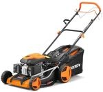 FUXTEC Benzin Rasenm&auml;her FX-RM5196 50 cm Schnittbreite 60, Auto-Choke-System