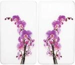 Wenko Herdabdeckplatte Universal Orchideenbl&uuml;te 2er-Set f&uuml;r alle Herdarten