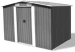 vidaXL Gartenschuppen Grau Metall 257 x 205 x 178 cm 657420