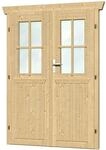 Skan Holz Doppelt&uuml;r BxH 117,5 x 179,5 cm halbverglast f&uuml;r 28 mm H&auml;user