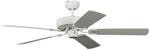 Pepeo Deckenventilator Potkuri Wei&szlig; 132 cm mit Zugkette
