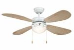 AIRERYDER Deckenventilator Classic 105 cm Wei&szlig; - Kiefer mit Beleuchtung und