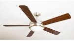 AIRERYDER Deckenventilator Ursa Nickel Geb&uuml;rstet Fl&uuml;gel Silber - Nussbaum mit