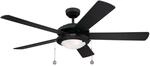 WESTINGHOUSE Deckenventilator Comet Schwarz 132 cm mit Beleuchtung und Zugketten