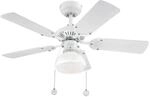 WESTINGHOUSE Deckenventilator Princess Radiance II Wei&szlig; 90 cm mit Beleuchtung und