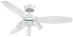 WESTINGHOUSE Deckenventilator Jet Plus Wei&szlig; 105 cm mit Beleuchtung und Fernbedienung