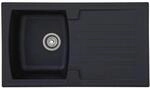 Respekta Einbausp&uuml;le Mineralite Boston 86 cm x 50 cm Schwarz