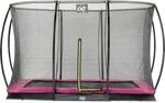 EXIT Silhouette Bodentrampolin 214x305cm mit Sicherheitsnetz - rosa